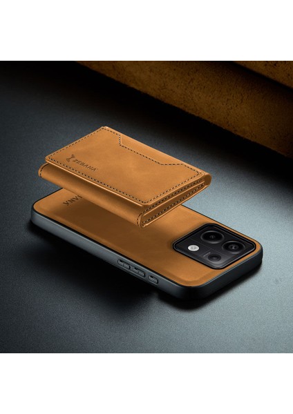 Xiaomi Poco X6 Uyumlu Kılıf 2in1 Elite Class Cüzdanlı Deri Kılıf Kahverengi fiyatları