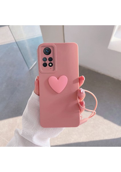 Xiaomi Redmi Note 11 Pro Kılıf Zebana Kalpli Love Kılıf Pembe