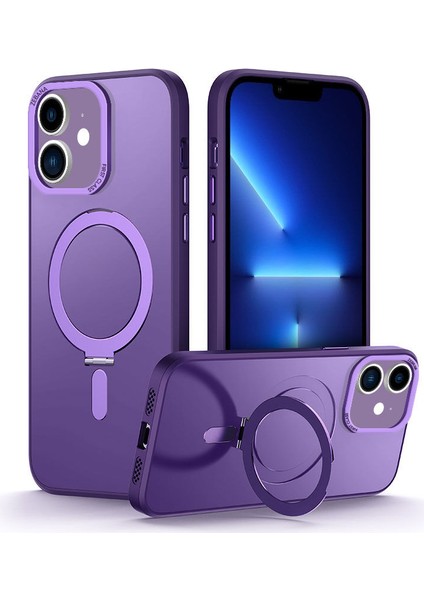 Apple iPhone 11 Kılıf Zebana First Class Standlı Silikon Kılıf (Kablosuz Şarj Destekli) Lacivert