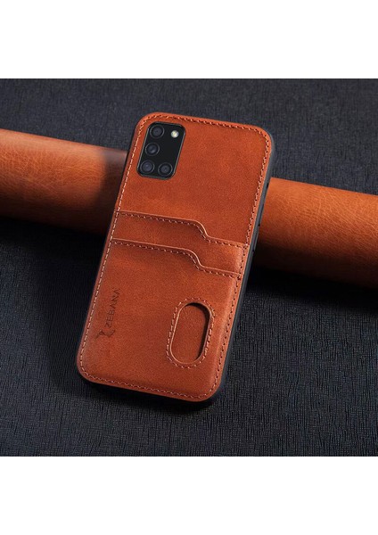 Samsung Galaxy A31 Uyumlu Kılıf Zebana Kartlıklı Lüx Deri Kılıf Siyah fiyatları