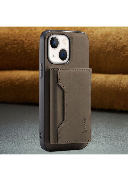 Apple iPhone 13 Uyumlu Kılıf Zebana 2in1 Elite Class Cüzdanlı Deri Kılıf Koyu Kahverengi fiyatları