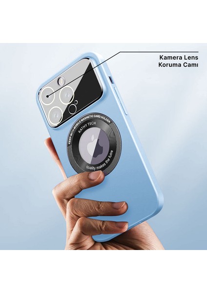 Apple iPhone 14 Pro Kılıf Zebana Lenix Silikon Kılıf (Kablosuz Şarj Destekli) Sierra Mavisi