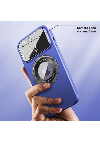Apple iPhone 14 Pro Kılıf Zebana Lenix Silikon Kılıf (Kablosuz Şarj Destekli) Lacivert