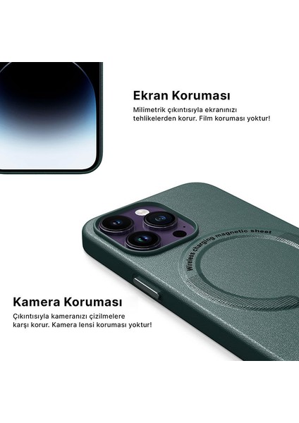 Apple iPhone 12 Pro Max Kılıf Lansman Magsafe Silikon Kılıf (Kablosuz Şarj Destekli) Açık Yeşil
