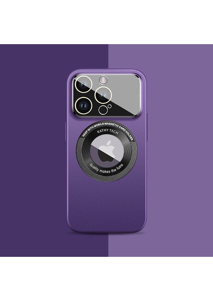 Apple iPhone 14 Pro Max Kılıf Zebana Lenix Silikon Kılıf (Kablosuz Şarj Destekli) Derin Mor