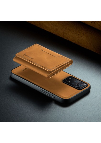 Xiaomi Redmi Note 11 Pro Uyumlu Kılıf Zebana 2in1 Elite Class Cüzdanlı Deri Kılıf Kahverengi fiyatları