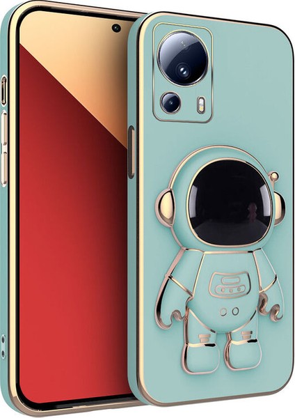 Xiaomi Mi 13 Lite Uyumlu Kılıf Standlı Astronot Silikon Kılıf Açık Mavi fırsatları