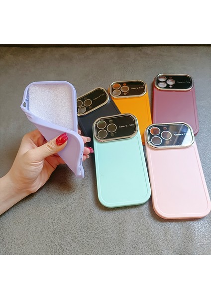 Apple iPhone 13 Pro Max Kılıf Zebana Trend Lens Silikon Kılıf Lila indirimleri
