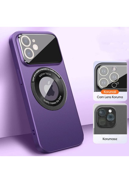 Apple iPhone 11 Kılıf Zebana Lenix Silikon Kılıf (Kablosuz Şarj Destekli) Derin Mor modelleri