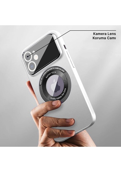 Apple iPhone 11 Kılıf Zebana Lenix Silikon Kılıf (Kablosuz Şarj Destekli) Beyaz