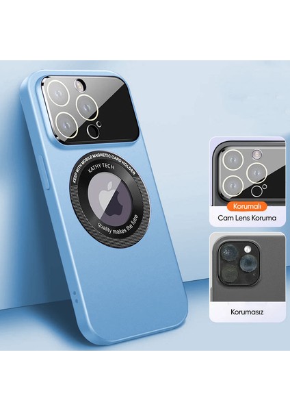 Apple iPhone 12 Pro Kılıf Zebana Lenix Silikon Kılıf (Kablosuz Şarj Destekli) Sierra Mavisi