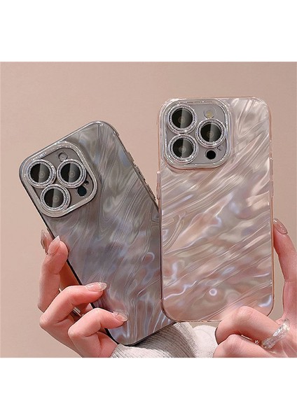 Apple iPhone 15 Pro Max Uyumlu Kılıf Zebana Dazz Silikon Kılıf Rose Gold