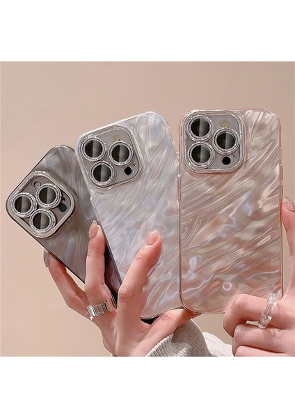 Apple iPhone 15 Pro Max Uyumlu Kılıf Zebana Dazz Silikon Kılıf Rose Gold