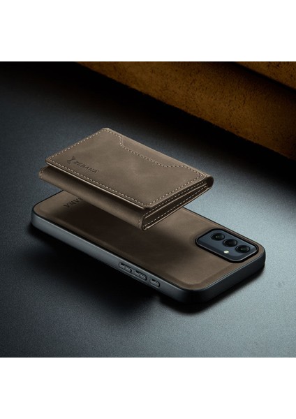 Samsung Galaxy A24 5g Uyumlu Kılıf Zebana 2in1 Elite Class Cüzdanlı Deri Kılıf Koyu Kahverengi fiyatları