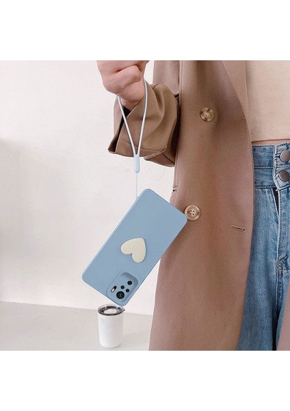 Xiaomi Redmi Note 10S Kılıf Zebana Kalpli Love Kılıf Açık Mavi fiyatları