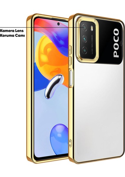 Xiaomi Poco M3 Kılıf Zebana Glint Silikon Kılıf Gold