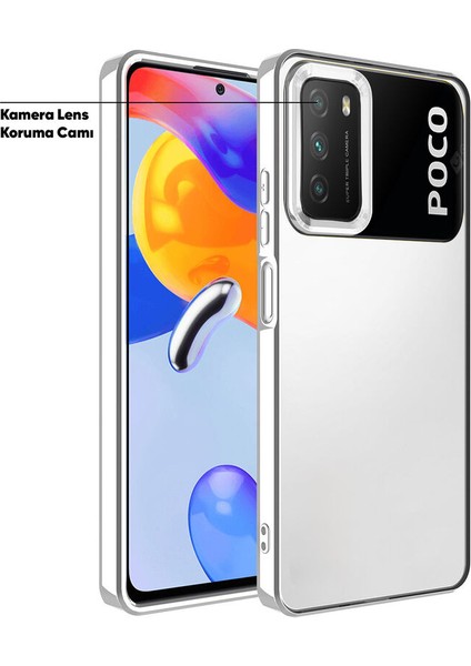 Xiaomi Poco M3 Kılıf Zebana Glint Silikon Kılıf Gri