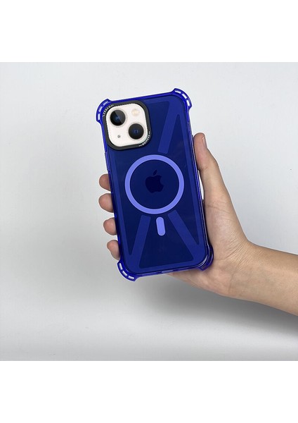 Apple iPhone 14 Uyumlu Kılıf Zebana Airbag Fashion Silikon Kılıf (Kablosuz Şarj Destekli) Sierra Mavisi fiyatları