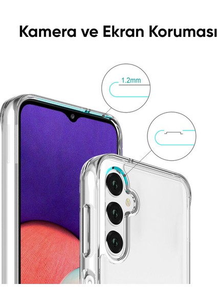 Samsung Galaxy A14 5g Uyumlu Kılıf Sararmaz Hd Şeffaf Silikon Kılıf Şeffaf
