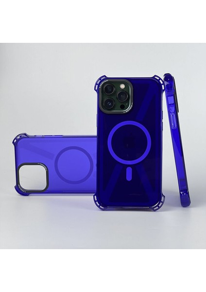 Apple iPhone 12 Pro Uyumlu Kılıf Zebana Airbag Fashion Silikon Kılıf (Kablosuz Şarj Destekli) Sierra Mavisi modelleri