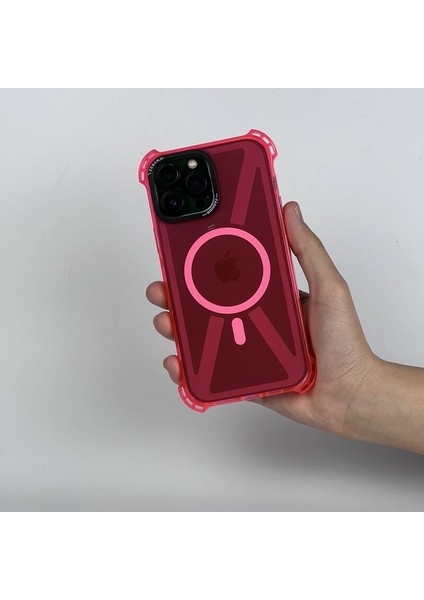 Apple iPhone 12 Pro Uyumlu Kılıf Zebana Airbag Fashion Silikon Kılıf (Kablosuz Şarj Destekli) Kırmızı fiyatları