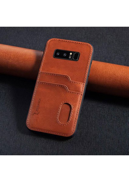 Samsung Galaxy Note 8 Uyumlu Kılıf Zebana Kartlıklı Lüx Deri Kılıf Lacivert fiyatları