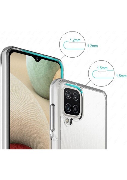 Samsung Galaxy A12 Uyumlu Kılıf Sararmaz Hd Şeffaf Silikon Kılıf Şeffaf modelleri