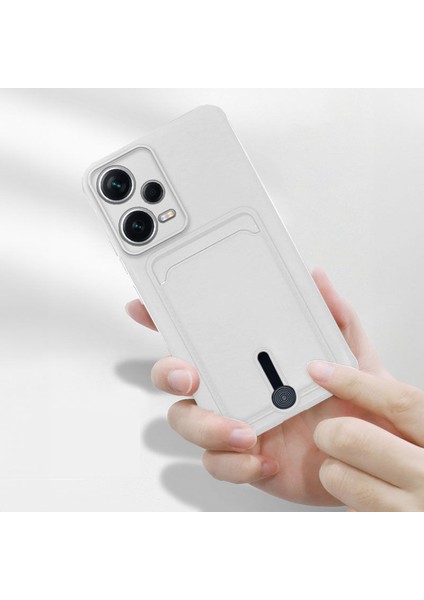 Xiaomi Redmi Note 12 Pro 5g Uyumlu Kılıf Zebana Kartlıklı Sweet Yumuşak Silikon Kılıf Beyaz