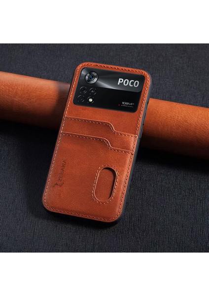 Xiaomi Poco X4 Pro 5g Uyumlu Kılıf Zebana Kartlıklı Lüx Deri Kılıf Lacivert fiyatları