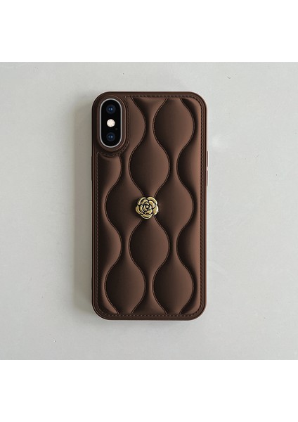 Apple iPhone Xs Uyumlu Kılıf Zebana Camellia Deri Kılıf Kahverengi modelleri