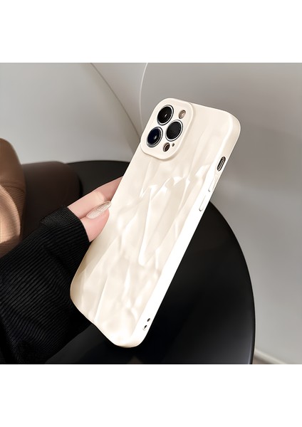 Apple iPhone 12 Pro Max Uyumlu Kılıf Zebana Soft Wrink Silikon Kılıf Bej