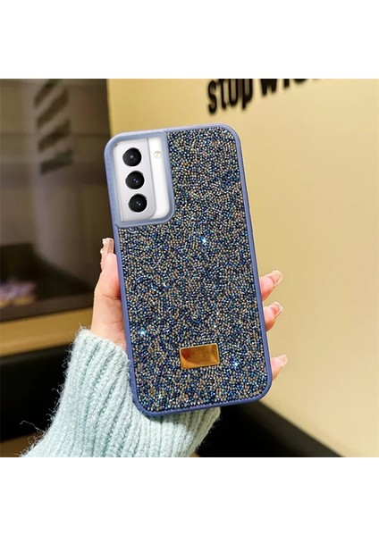 Samsung Galaxy S24 Uyumlu Kılıf Zebana Star Glitter Silikon Kılıf Mavi