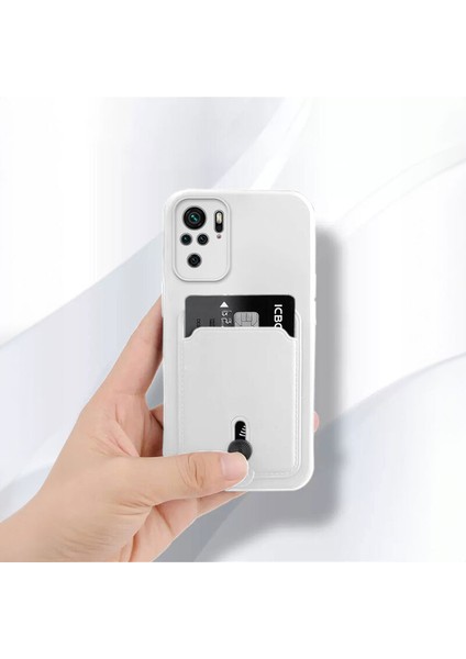 Xiaomi Redmi Note 10S Uyumlu Kılıf Zebana Kartlıklı Sweet Yumuşak Silikon Kılıf Beyaz modelleri