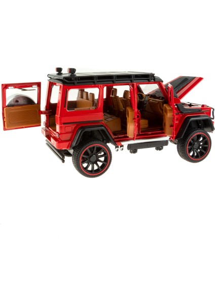 1:16 Ölçek Metal Model Suv Araba Çek Bırak Işıklı Sesli Kırmızı modelleri