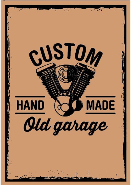 35X50 Custom Old Garage Baskılı Oto Paspas 100 Adet