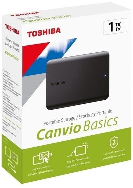 Toshıba 1tb Canvio Basics 2.5'' Usb3.2 HDTB510EK3AA (Usb2.0 Uyumlu)