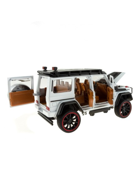 1:16 Ölçek Metal Model Suv Araba Çek Bırak Işıklı Sesli Beyaz modelleri