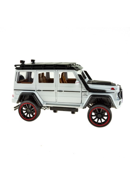 1:16 Ölçek Metal Model Suv Araba Çek Bırak Işıklı Sesli Beyaz fırsatları