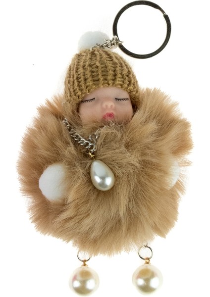 Uyuyan Bebek Anahtarlık Yumuşak Tüylü 10 cm