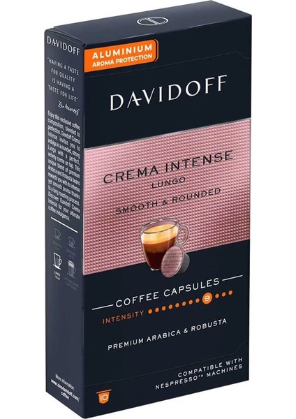 Nespresso Uyumlu Kapsül Kahve Crema Intense 2 x 10 Adet