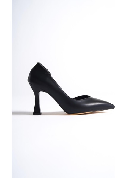 Yanı Açık Siyah Stiletto Topuklu Kadın Ayakkabı - Yeva fiyatları