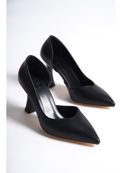 Yanı Açık Siyah Stiletto Topuklu Kadın Ayakkabı - Yeva fırsatları