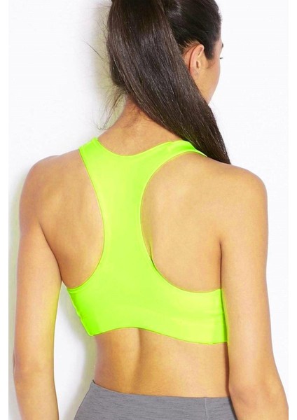 Dri Fit Victory Compression Bra Kadın Bustiyer Sporcu Sütyeni Neon Sarı