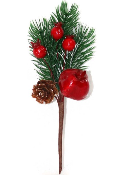 Yılbaşı Ağaç Süsü Yılbaşı Kozalaklı, Narlı, Kokinalı Yapay Çiçek