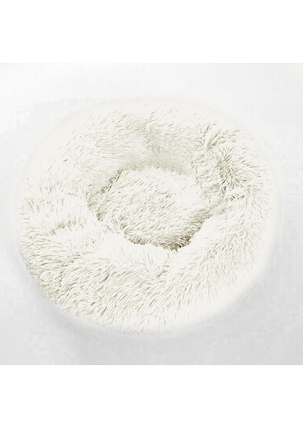 Beyaz Stil 40CM Süper Yumuşak Evcil Hayvan Yatağı Kedi Kış Sıcak Hayvanlar Yataklar Koltuk Uzun Püskül Yavru Yastık Mat Taşınabilir Kedi Aksesuarları (Yurt Dışından)