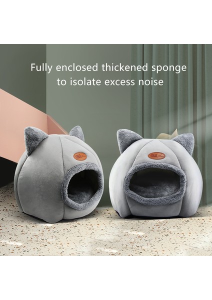 Pembe Tarzı 40X40X40CM Kediler Için Yumuşak Kedi Yuvası Kışın Sıcak Uyku Çadırı Portatif Kapalı Kedi Yatağı (Yurt Dışından) modelleri