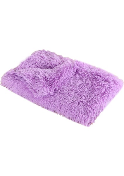 Mor Tarzı 56X36CM Yumuşak Pet Köpek Battaniye Kedi Yatak Mat Uzun Püsküllü Sıcak Çift Katmanlı Tüylü Derin Uyku Kılıfı Küçük Orta Büyük Köpekler Yatağı (Yurt Dışından)