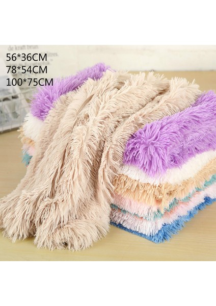 Mor Tarzı 56X36CM Yumuşak Pet Köpek Battaniye Kedi Yatak Mat Uzun Püsküllü Sıcak Çift Katmanlı Tüylü Derin Uyku Kılıfı Küçük Orta Büyük Köpekler Yatağı (Yurt Dışından) fırsatları