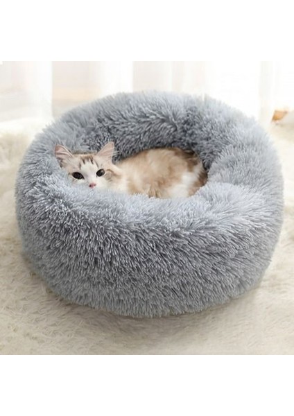 Açık Gri Tarzı 40CM Süper Yumuşak Evcil Hayvan Yatağı Kedi Kış Sıcak Hayvanlar Yataklar Koltuk Uzun Püskül Yavru Yastık Mat Taşınabilir Kedi Aksesuarları (Yurt Dışından)