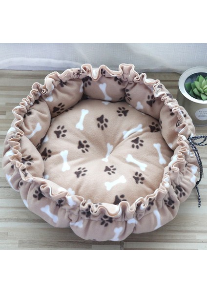 No.9 Tarzı 70CM Dış Çap Süper Yumuşak Sıcak Kedi Yatağı Ayarlanabilir Köpek Matı Pet Yatma Sepeti Yuvarlak Puf Kafes Hafif Rahat Dokunuş 17 Renk (Yurt Dışından)